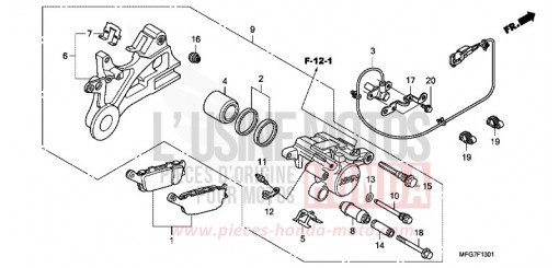 HINTERRAD-BREMSSATTEL (CB600FA/FA3) CB600FA9 de 2009